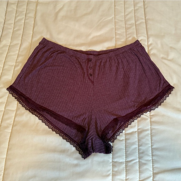 Victoria's Secret Purple Lace Pajama Shorts - Picture 3 of 8